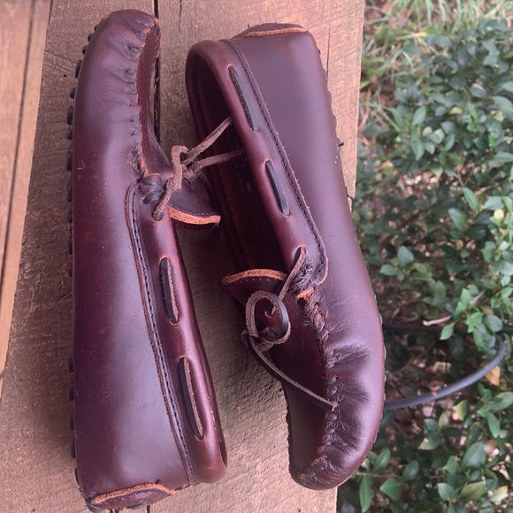 Minnetonka driving Mocs. Leather. Brown. Ladies 7. - Picture 3 of 14